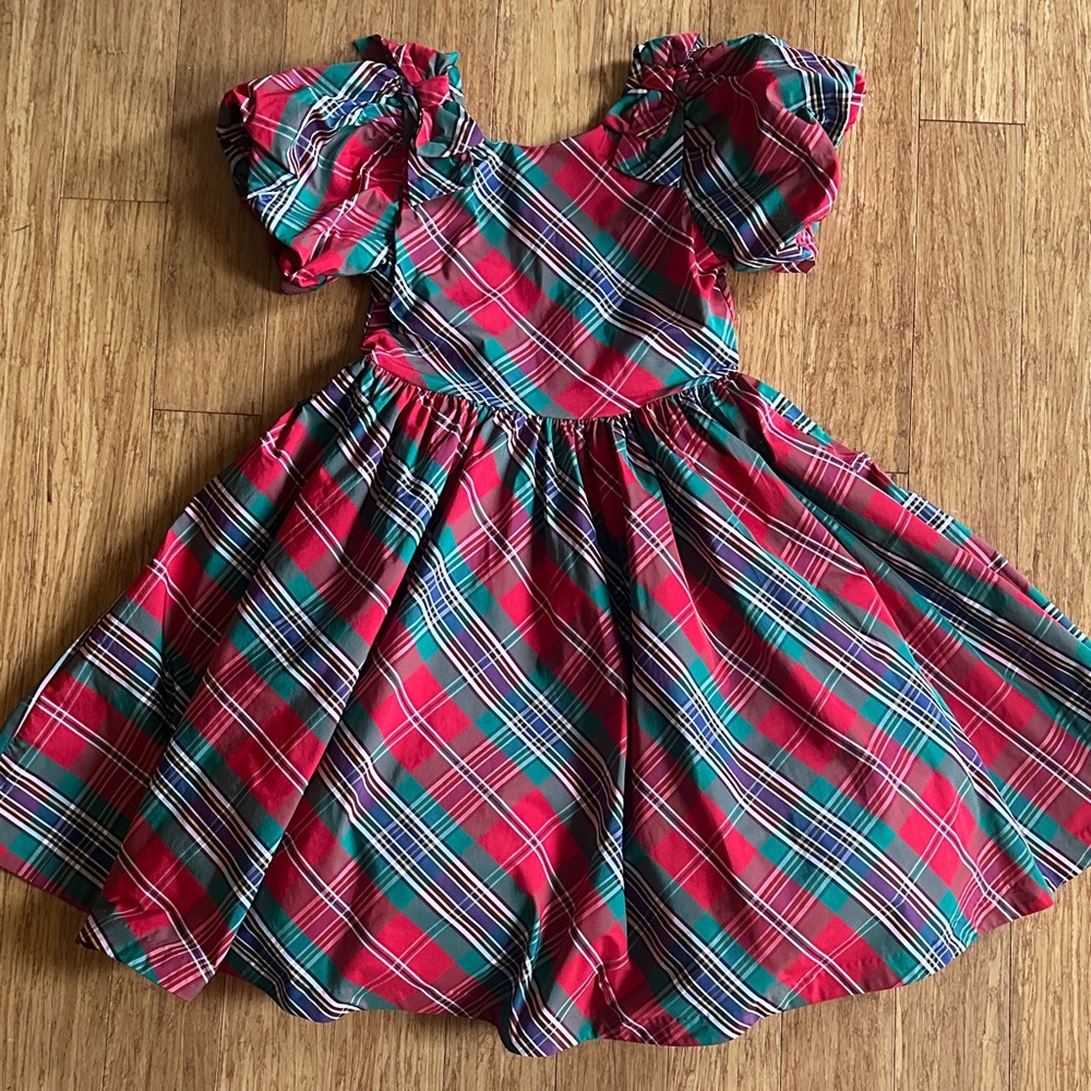 Christmas plaid taffeta dress